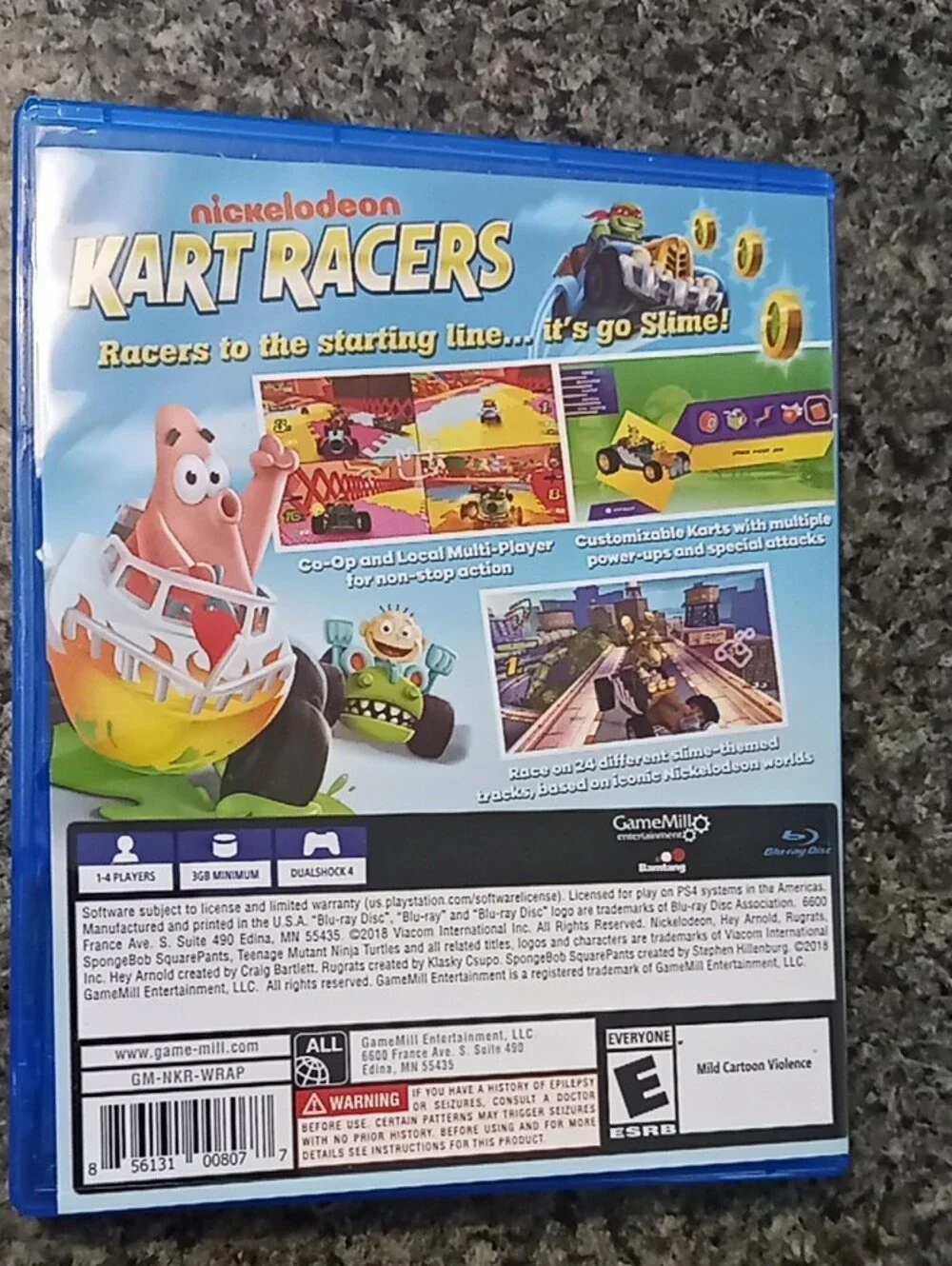 Nickelodeon Kart Racers PS4 - Bright Yellow & Blue Artwork